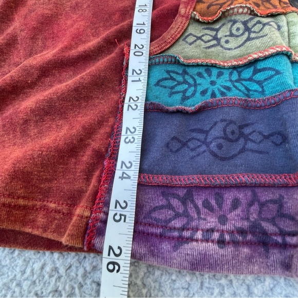 Greater Good Network Sweatshirt Womens XXL Sunshine Zip Hoodie Patchwork BOHO - Picture 13 of 16